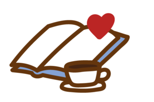 livre avec café et coeur